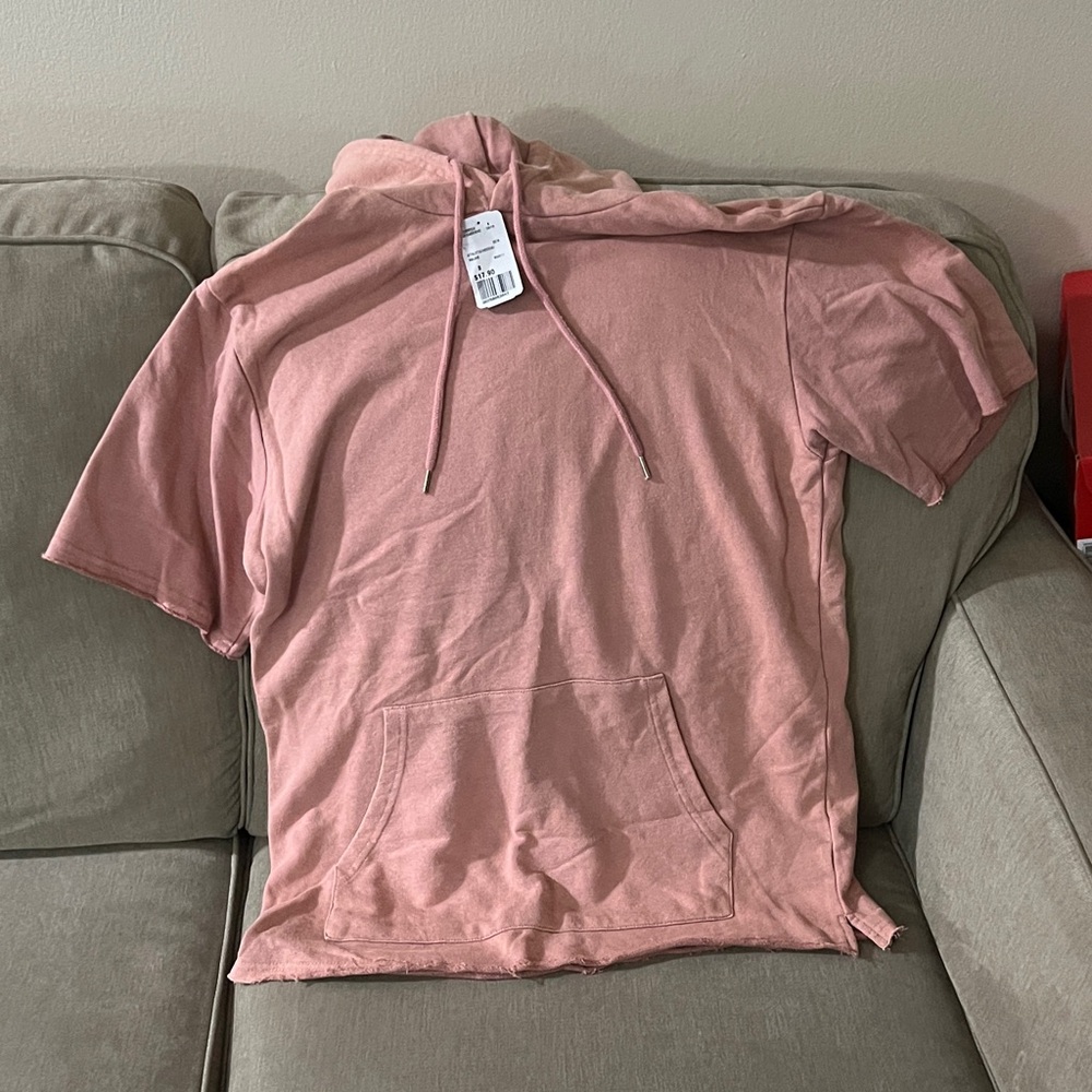Forever 21 Pink Short Sleeve Hoodie
